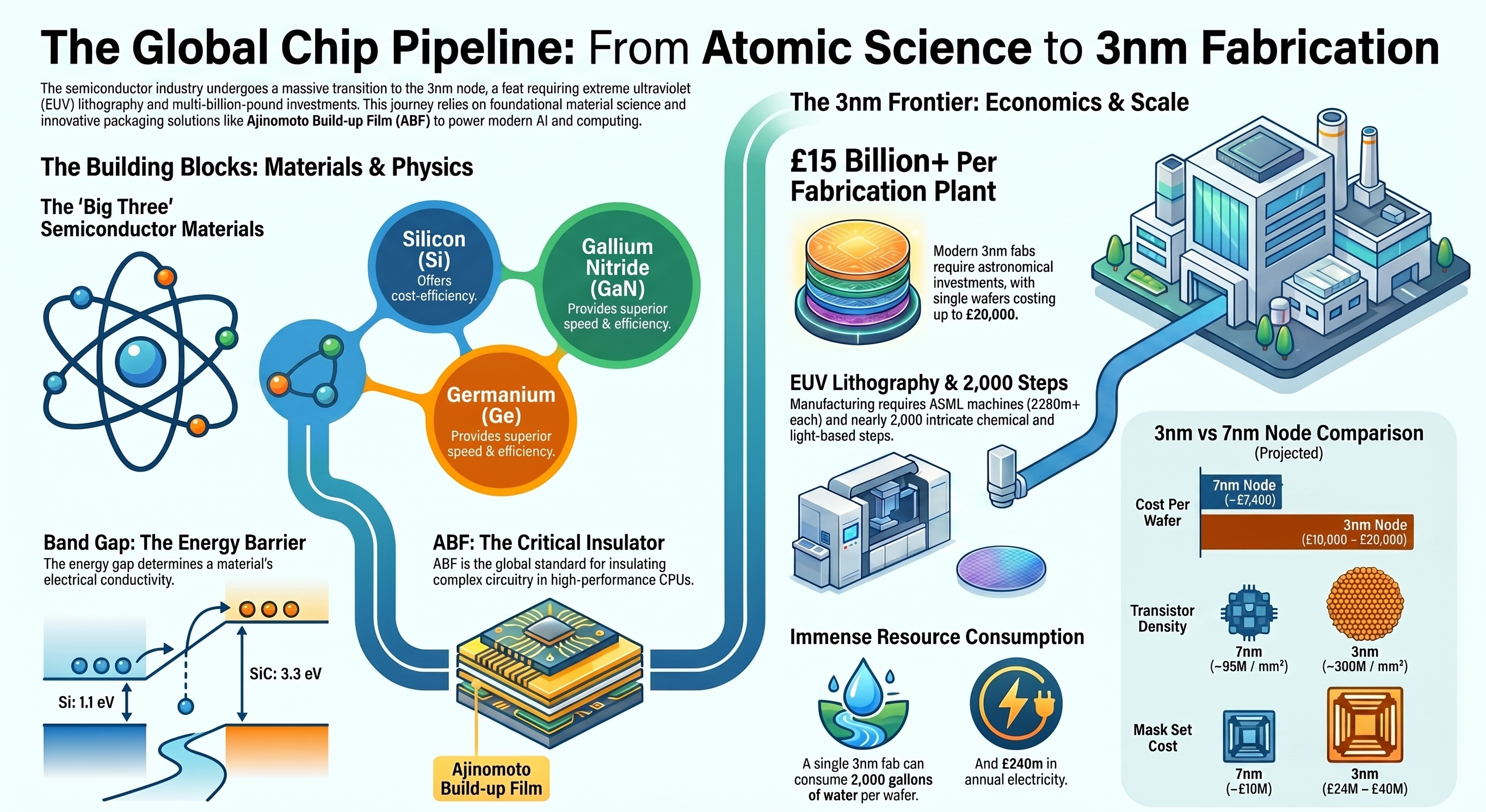 Semiconductor industry map — design, fabrication, memory, packaging, and AI infrastructure